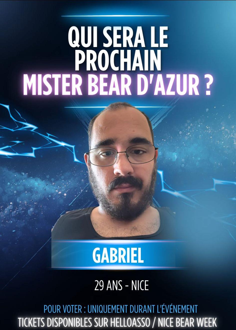 Candidat Mr Bear d'Azur 2026 - Gabriel