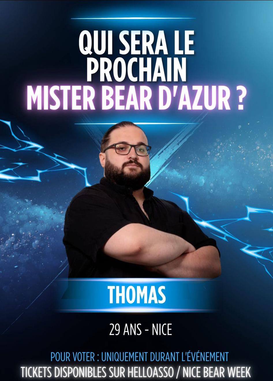 Candidat Mr Bear d'Azur 2026 - Thomas