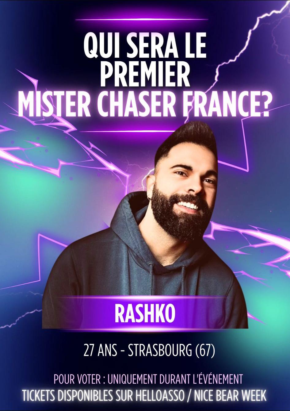 Candidat Mr Chaser France 2026 - Rashko